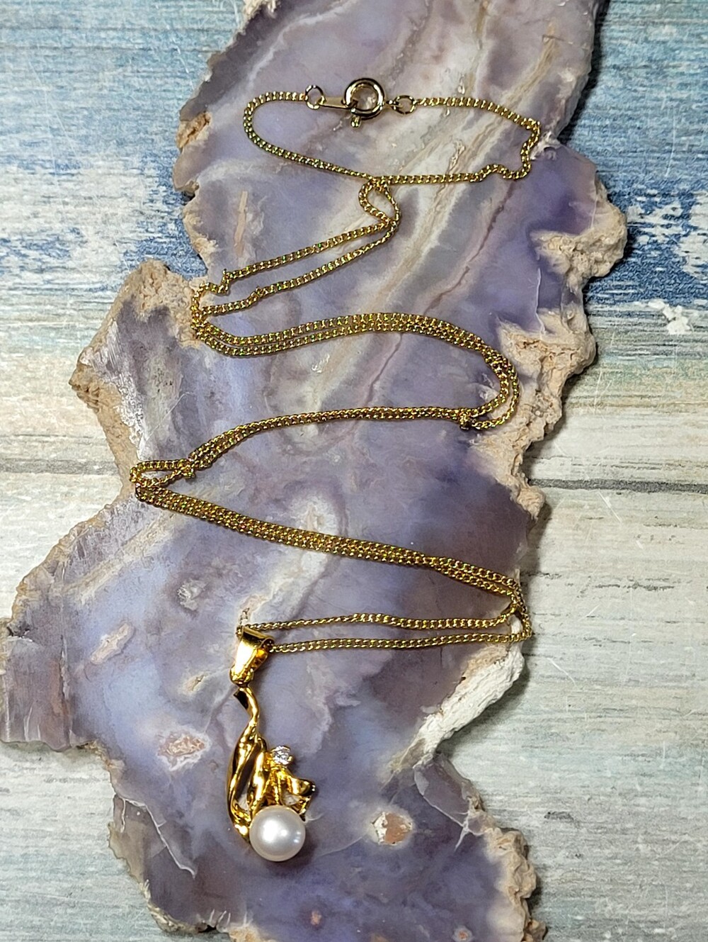 Gold Pearl Drop Pendant Necklace - Elegant Women Accessories